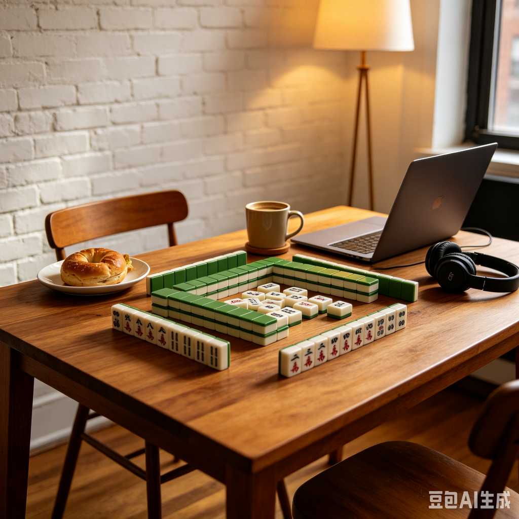 printed logo mahjong set